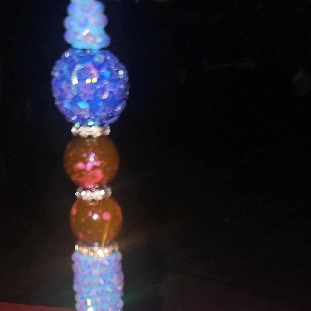 Blue and Brown Beaded Accessory